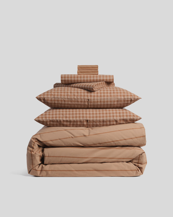 Brushed Cotton Bundle - Adobe Check/Stripe F/Q