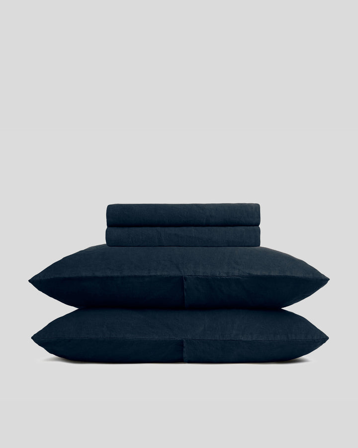 Linen Sheet Set - Ink F/Q